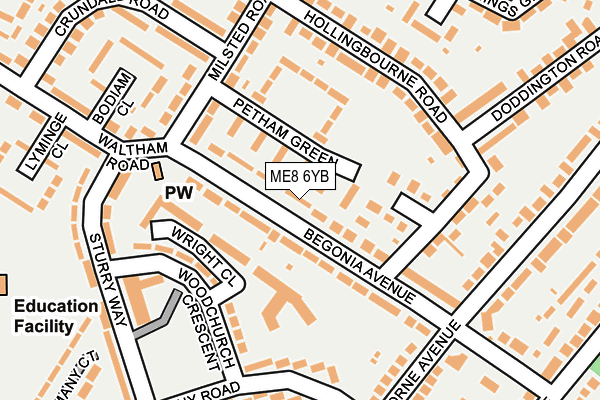 ME8 6YB map - OS OpenMap – Local (Ordnance Survey)