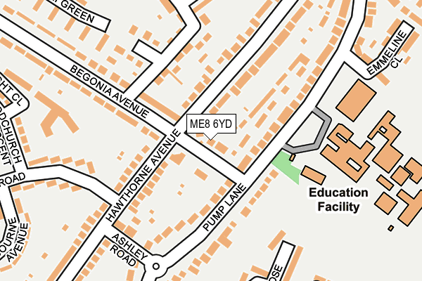 ME8 6YD map - OS OpenMap – Local (Ordnance Survey)