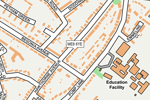 ME8 6YE map - OS OpenMap – Local (Ordnance Survey)