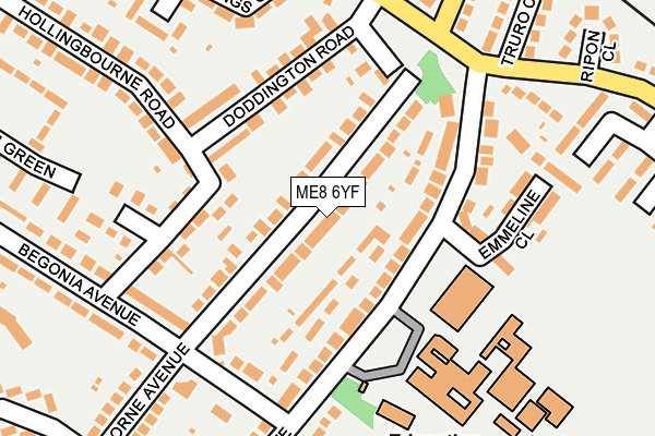 ME8 6YF map - OS OpenMap – Local (Ordnance Survey)