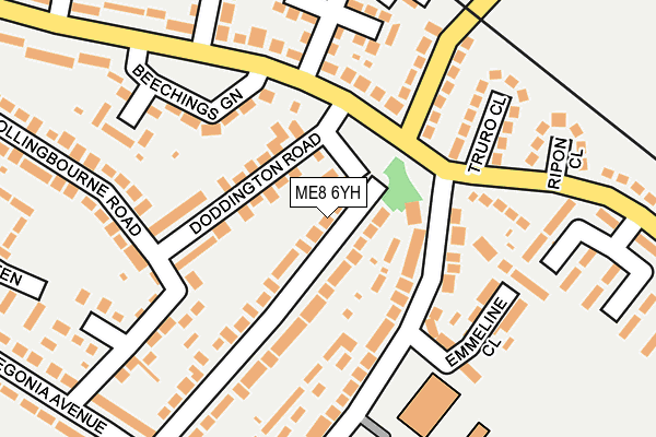 ME8 6YH map - OS OpenMap – Local (Ordnance Survey)