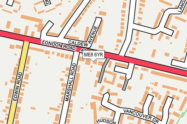 ME8 6YR map - OS OpenMap – Local (Ordnance Survey)