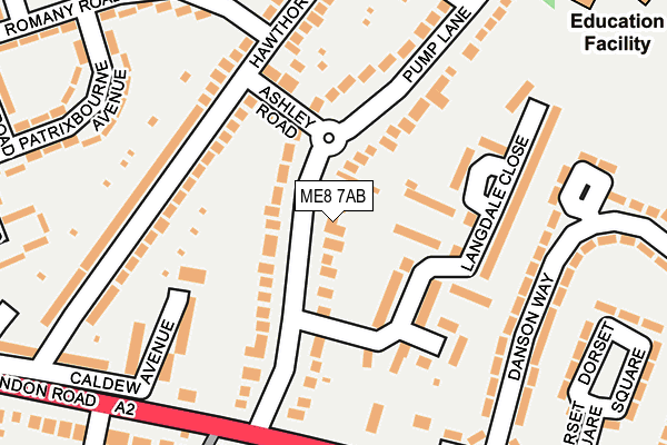 ME8 7AB map - OS OpenMap – Local (Ordnance Survey)