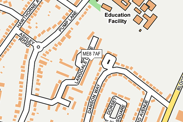 ME8 7AF map - OS OpenMap – Local (Ordnance Survey)