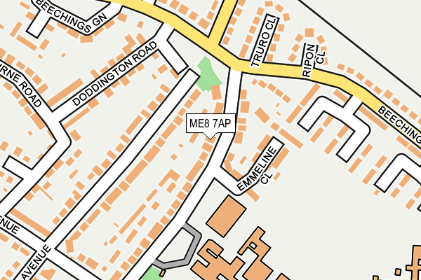 ME8 7AP map - OS OpenMap – Local (Ordnance Survey)