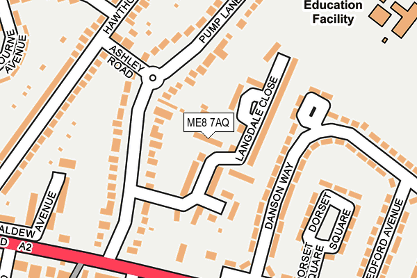 ME8 7AQ map - OS OpenMap – Local (Ordnance Survey)