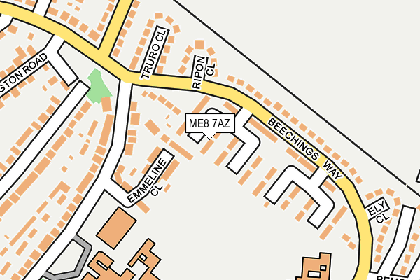 ME8 7AZ map - OS OpenMap – Local (Ordnance Survey)
