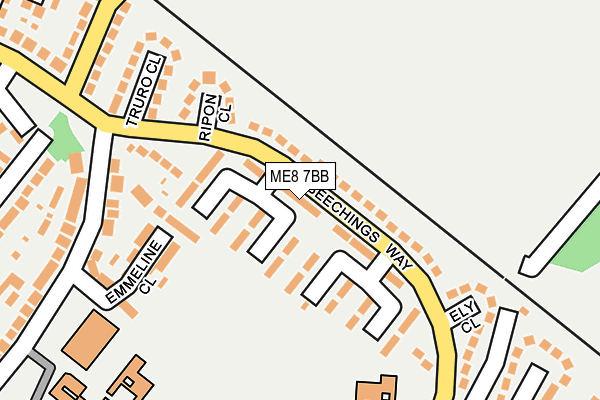 ME8 7BB map - OS OpenMap – Local (Ordnance Survey)