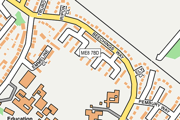ME8 7BD map - OS OpenMap – Local (Ordnance Survey)