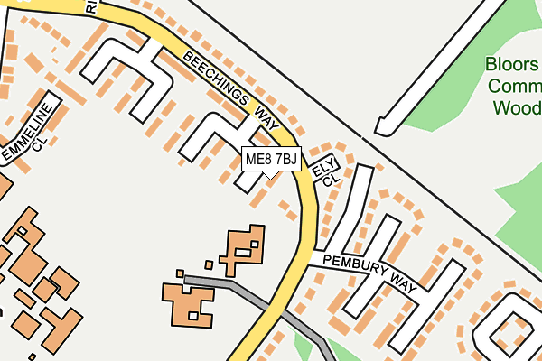 ME8 7BJ map - OS OpenMap – Local (Ordnance Survey)