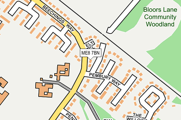 ME8 7BN map - OS OpenMap – Local (Ordnance Survey)