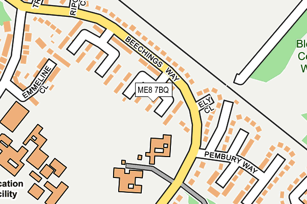 ME8 7BQ map - OS OpenMap – Local (Ordnance Survey)
