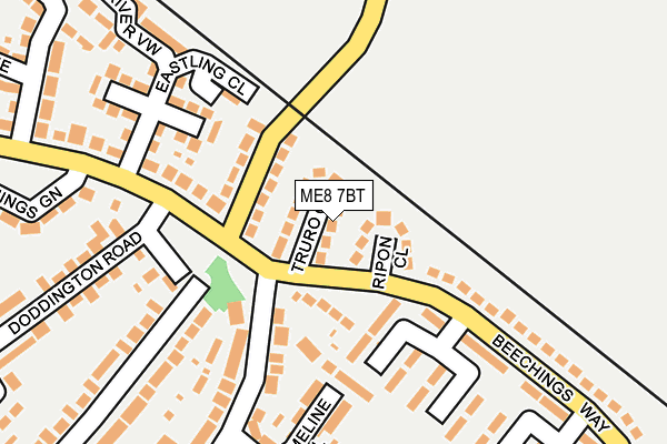 ME8 7BT map - OS OpenMap – Local (Ordnance Survey)