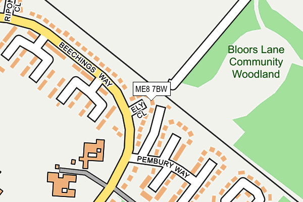 ME8 7BW map - OS OpenMap – Local (Ordnance Survey)