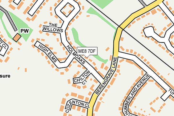 ME8 7DF map - OS OpenMap – Local (Ordnance Survey)
