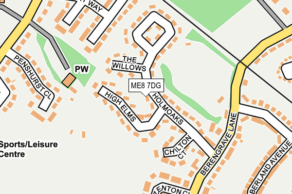 ME8 7DG map - OS OpenMap – Local (Ordnance Survey)