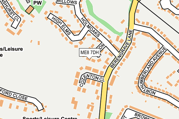 ME8 7DH map - OS OpenMap – Local (Ordnance Survey)