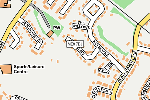 ME8 7DJ map - OS OpenMap – Local (Ordnance Survey)