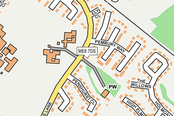 ME8 7DS map - OS OpenMap – Local (Ordnance Survey)