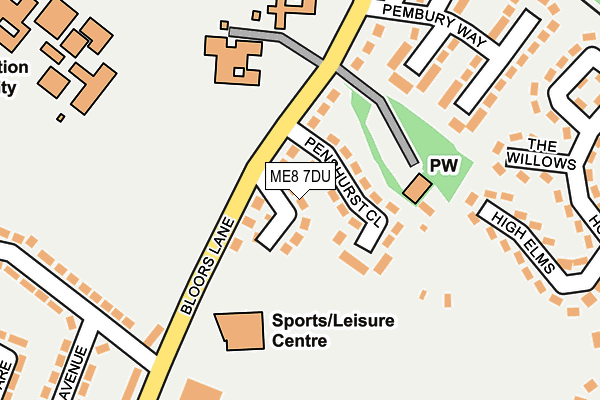 ME8 7DU map - OS OpenMap – Local (Ordnance Survey)