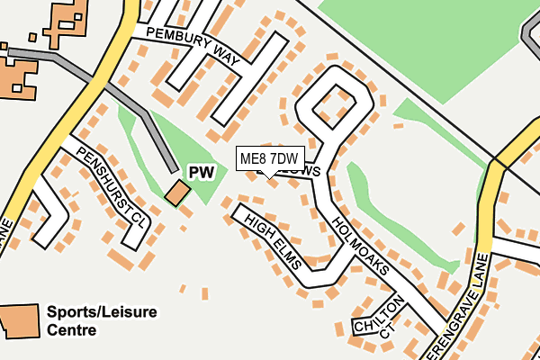 ME8 7DW map - OS OpenMap – Local (Ordnance Survey)