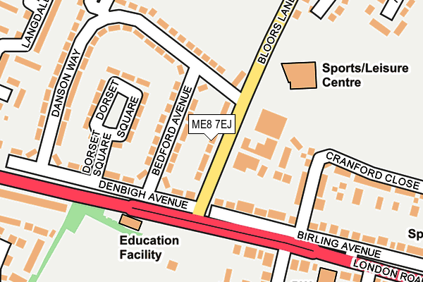 ME8 7EJ map - OS OpenMap – Local (Ordnance Survey)