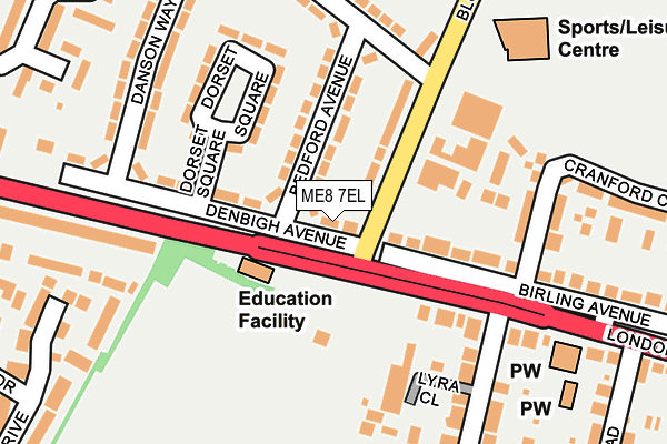 ME8 7EL map - OS OpenMap – Local (Ordnance Survey)