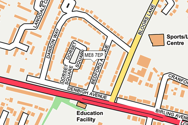 ME8 7EP map - OS OpenMap – Local (Ordnance Survey)