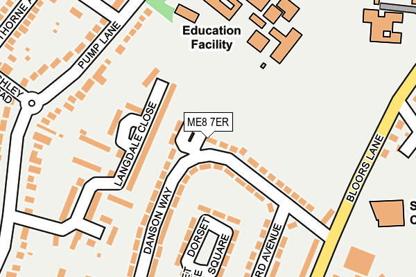 ME8 7ER map - OS OpenMap – Local (Ordnance Survey)