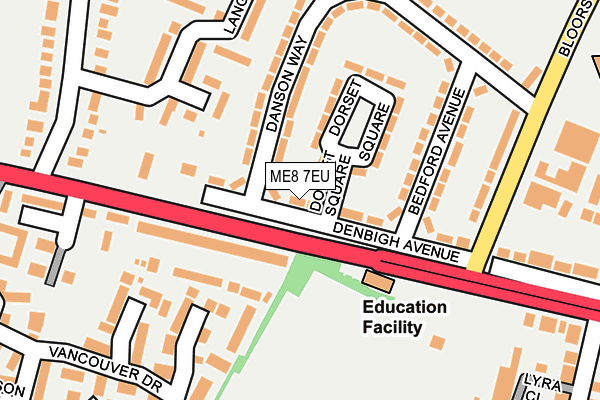 ME8 7EU map - OS OpenMap – Local (Ordnance Survey)