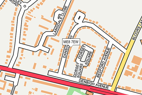 ME8 7EW map - OS OpenMap – Local (Ordnance Survey)