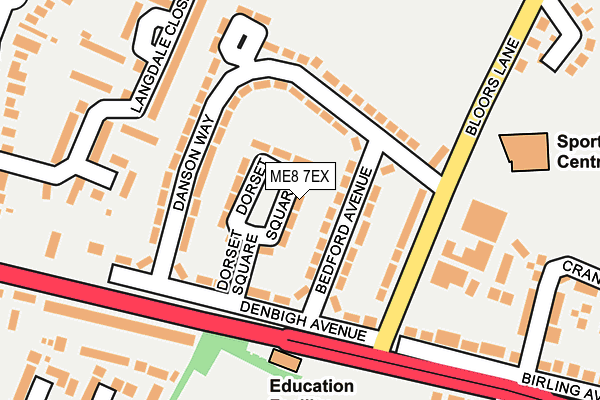 ME8 7EX map - OS OpenMap – Local (Ordnance Survey)