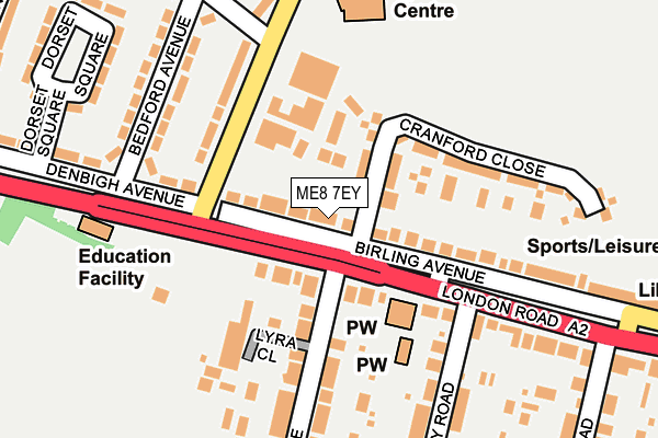 ME8 7EY map - OS OpenMap – Local (Ordnance Survey)