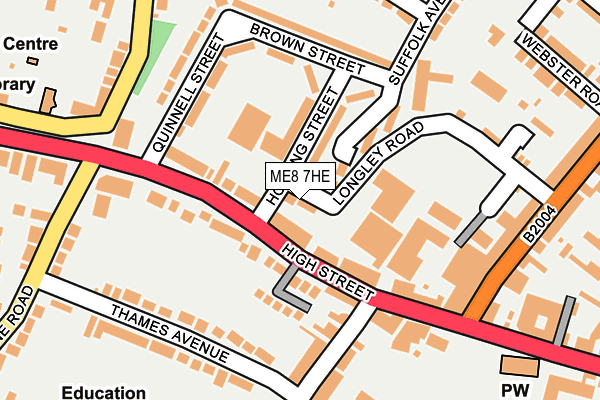 ME8 7HE map - OS OpenMap – Local (Ordnance Survey)