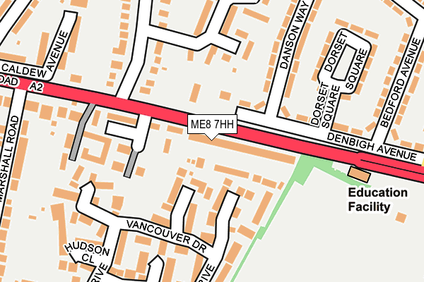 ME8 7HH map - OS OpenMap – Local (Ordnance Survey)