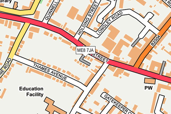 ME8 7JA map - OS OpenMap – Local (Ordnance Survey)