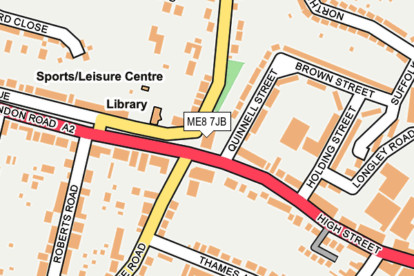 ME8 7JB map - OS OpenMap – Local (Ordnance Survey)