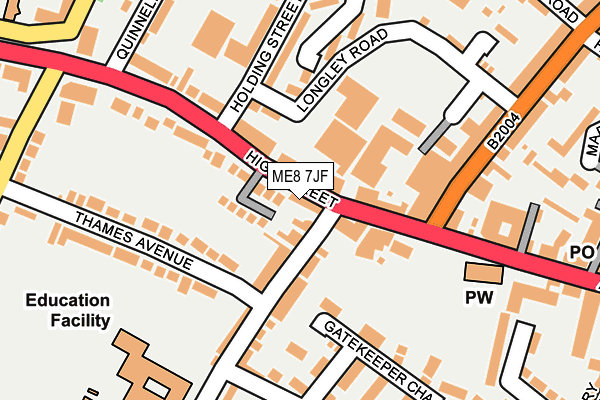 ME8 7JF map - OS OpenMap – Local (Ordnance Survey)