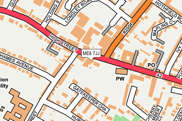ME8 7JJ map - OS OpenMap – Local (Ordnance Survey)