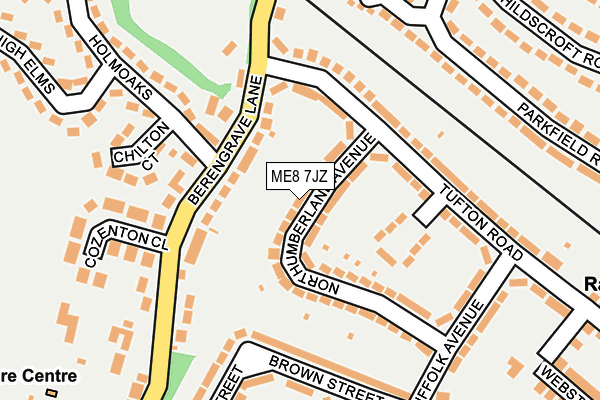 ME8 7JZ map - OS OpenMap – Local (Ordnance Survey)