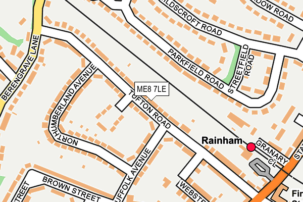 ME8 7LE map - OS OpenMap – Local (Ordnance Survey)