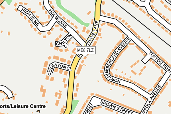 ME8 7LZ map - OS OpenMap – Local (Ordnance Survey)