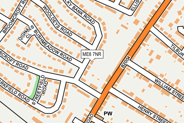 ME8 7NR map - OS OpenMap – Local (Ordnance Survey)