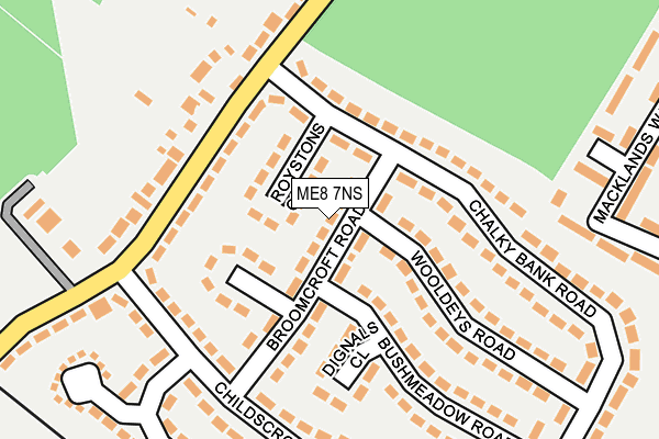 ME8 7NS map - OS OpenMap – Local (Ordnance Survey)