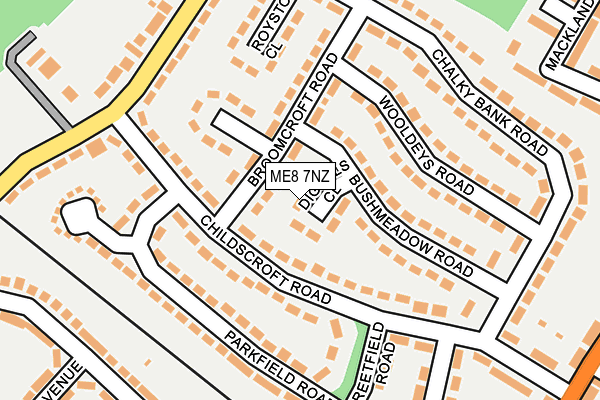ME8 7NZ map - OS OpenMap – Local (Ordnance Survey)