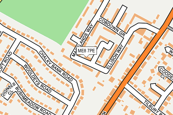 ME8 7PE map - OS OpenMap – Local (Ordnance Survey)