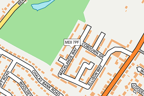 ME8 7PF map - OS OpenMap – Local (Ordnance Survey)