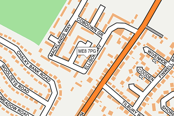 ME8 7PG map - OS OpenMap – Local (Ordnance Survey)