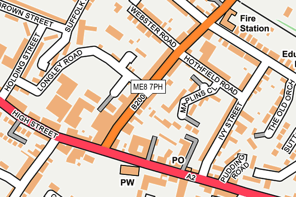 ME8 7PH map - OS OpenMap – Local (Ordnance Survey)