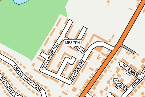 ME8 7PN map - OS OpenMap – Local (Ordnance Survey)